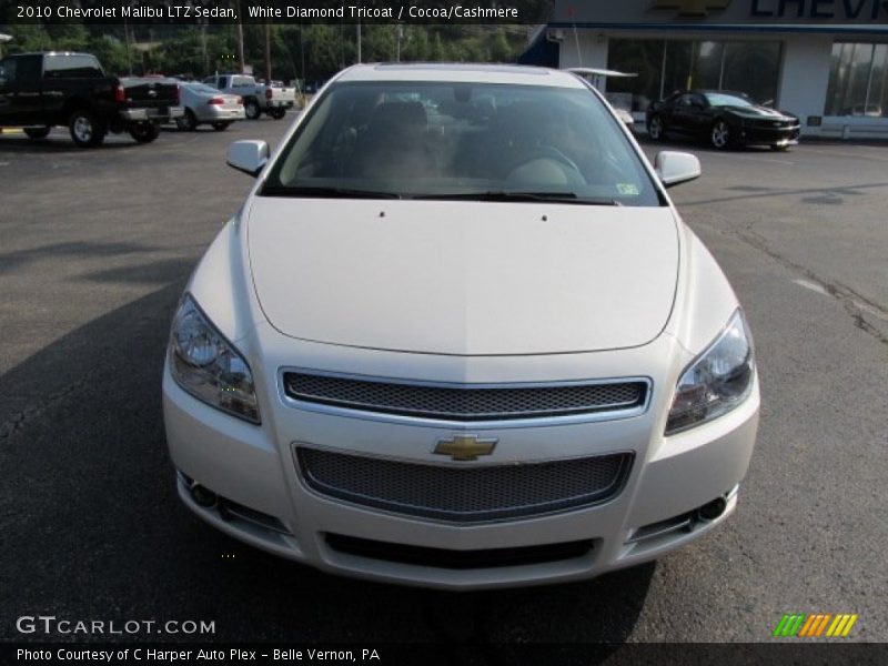 White Diamond Tricoat / Cocoa/Cashmere 2010 Chevrolet Malibu LTZ Sedan