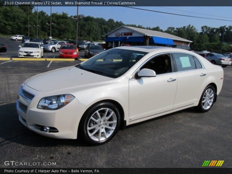 White Diamond Tricoat / Cocoa/Cashmere 2010 Chevrolet Malibu LTZ Sedan