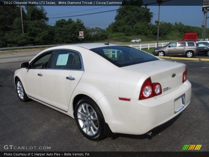 White Diamond Tricoat / Cocoa/Cashmere 2010 Chevrolet Malibu LTZ Sedan