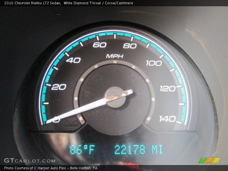 White Diamond Tricoat / Cocoa/Cashmere 2010 Chevrolet Malibu LTZ Sedan