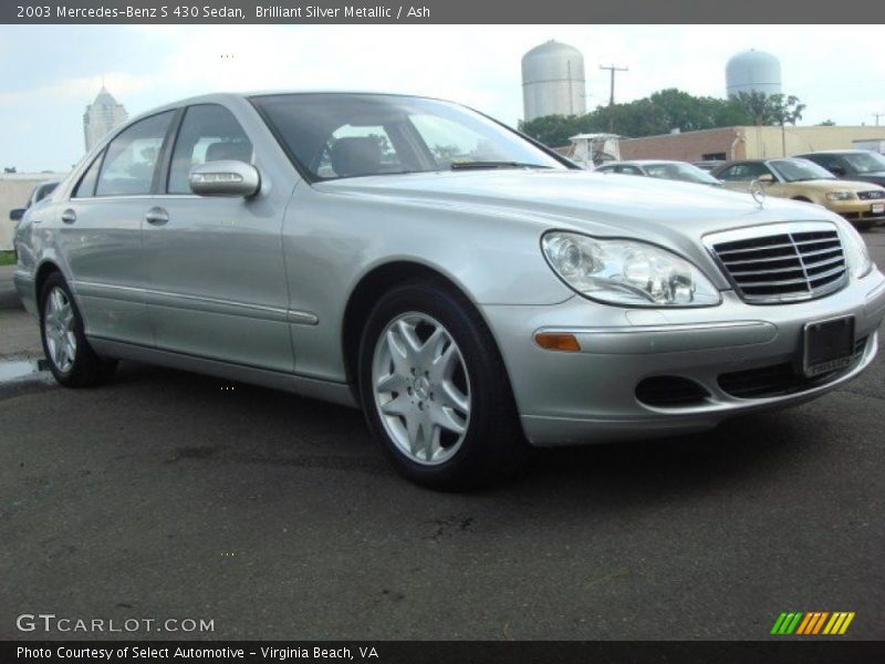 Brilliant Silver Metallic / Ash 2003 Mercedes-Benz S 430 Sedan