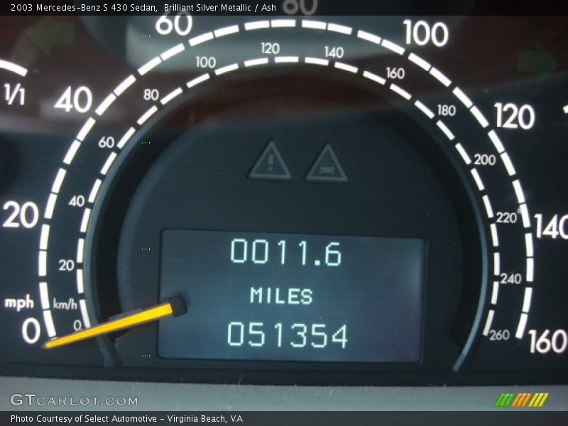Brilliant Silver Metallic / Ash 2003 Mercedes-Benz S 430 Sedan
