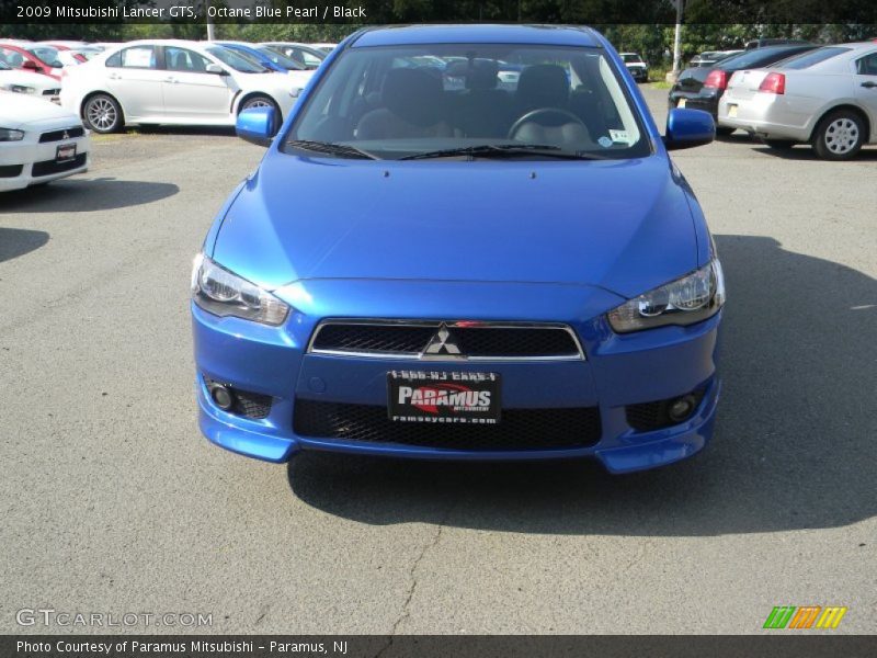 Octane Blue Pearl / Black 2009 Mitsubishi Lancer GTS