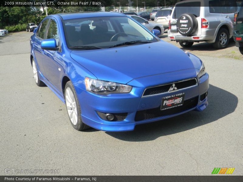 Octane Blue Pearl / Black 2009 Mitsubishi Lancer GTS