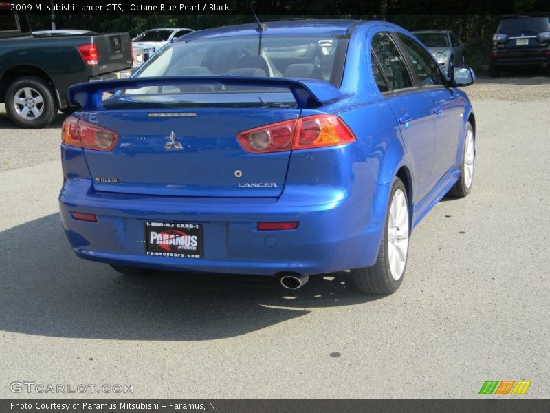 Octane Blue Pearl / Black 2009 Mitsubishi Lancer GTS