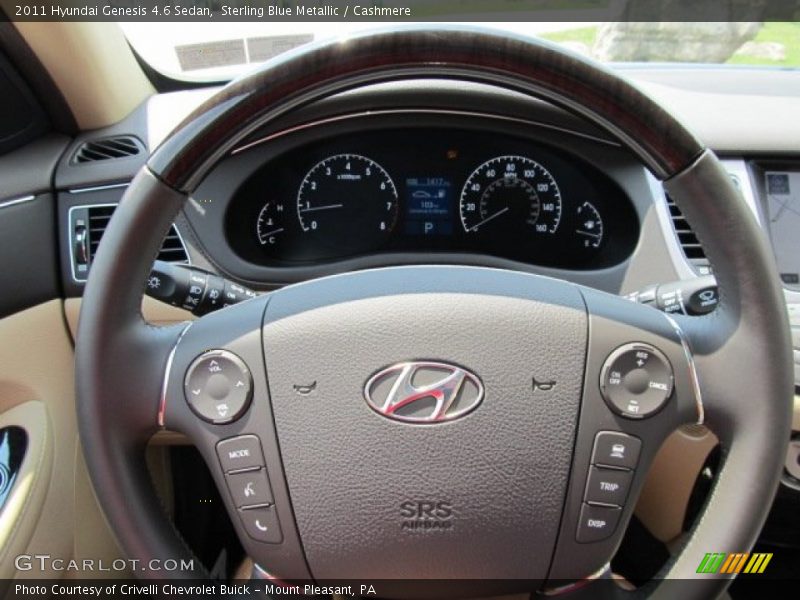 Sterling Blue Metallic / Cashmere 2011 Hyundai Genesis 4.6 Sedan