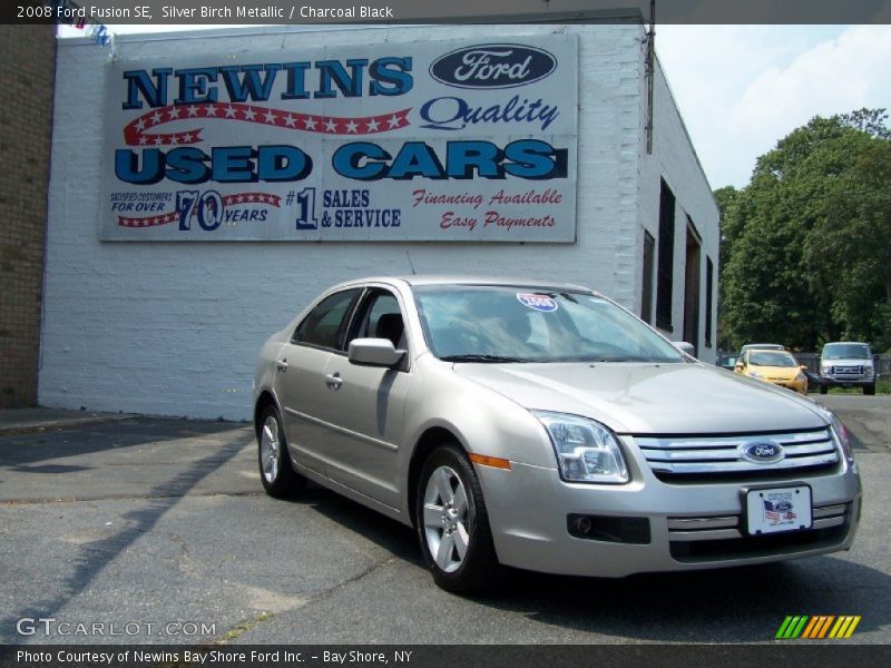 Silver Birch Metallic / Charcoal Black 2008 Ford Fusion SE