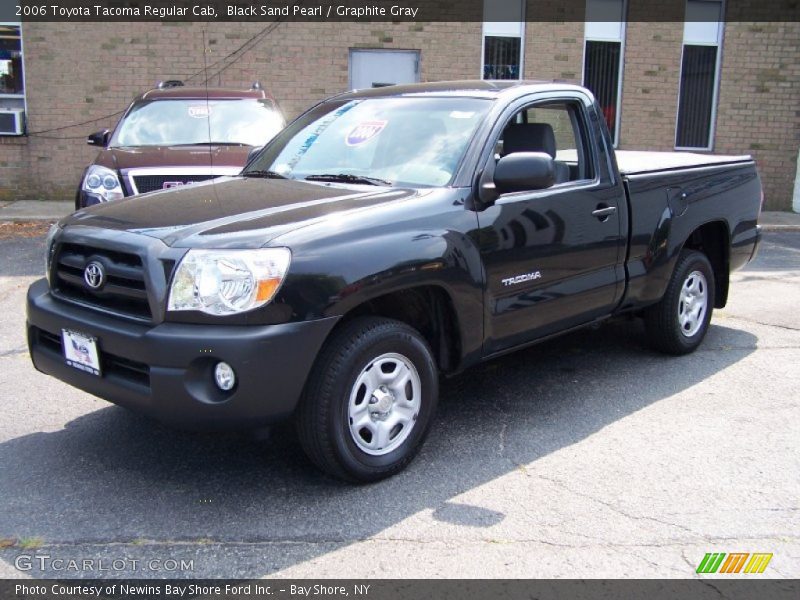 Black Sand Pearl / Graphite Gray 2006 Toyota Tacoma Regular Cab
