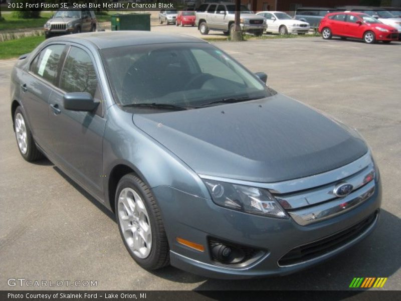 Steel Blue Metallic / Charcoal Black 2012 Ford Fusion SE