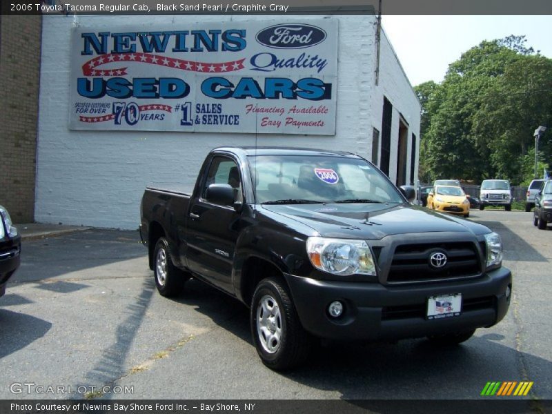 Black Sand Pearl / Graphite Gray 2006 Toyota Tacoma Regular Cab