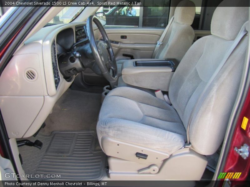 Sport Red Metallic / Tan 2004 Chevrolet Silverado 1500 LS Crew Cab 4x4