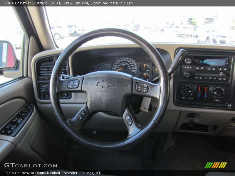 Sport Red Metallic / Tan 2004 Chevrolet Silverado 1500 LS Crew Cab 4x4