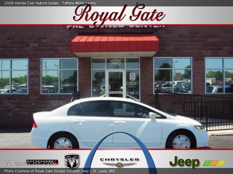 Taffeta White / Ivory 2008 Honda Civic Hybrid Sedan