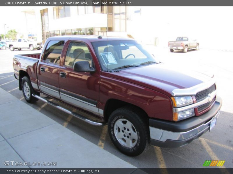 Sport Red Metallic / Tan 2004 Chevrolet Silverado 1500 LS Crew Cab 4x4