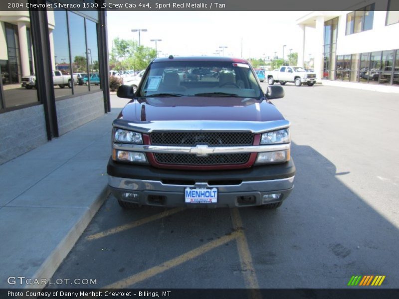 Sport Red Metallic / Tan 2004 Chevrolet Silverado 1500 LS Crew Cab 4x4