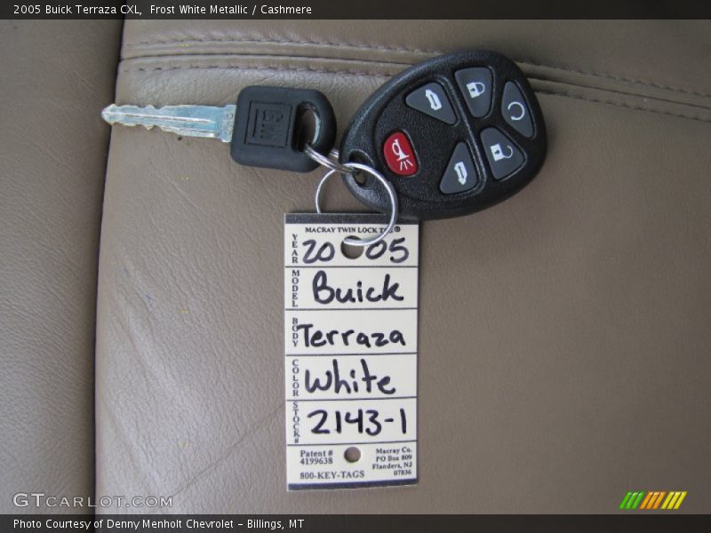 Frost White Metallic / Cashmere 2005 Buick Terraza CXL