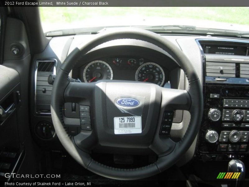 White Suede / Charcoal Black 2012 Ford Escape Limited