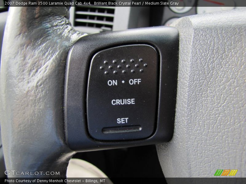Brilliant Black Crystal Pearl / Medium Slate Gray 2007 Dodge Ram 3500 Laramie Quad Cab 4x4