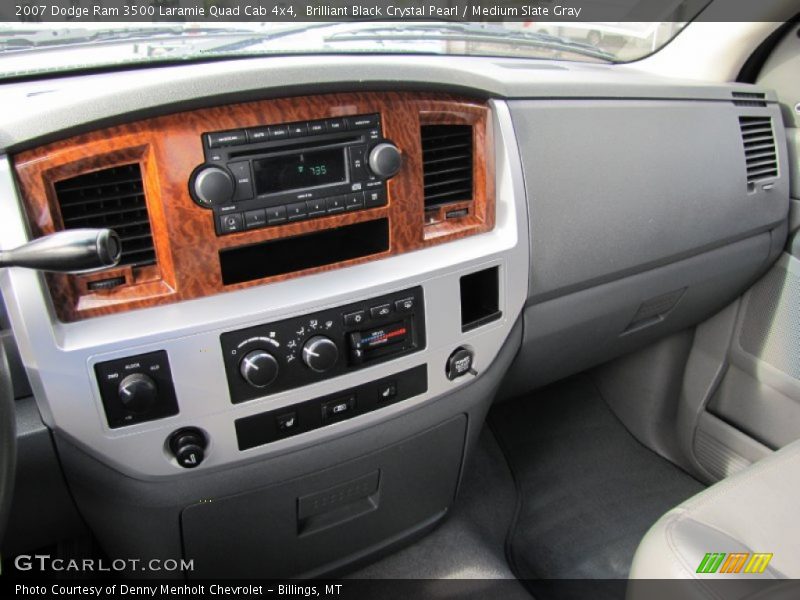 Brilliant Black Crystal Pearl / Medium Slate Gray 2007 Dodge Ram 3500 Laramie Quad Cab 4x4