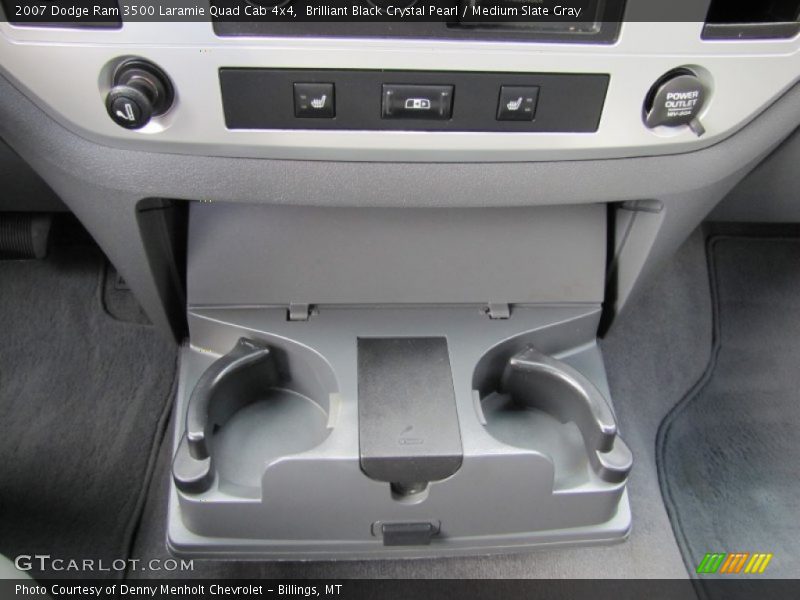 Brilliant Black Crystal Pearl / Medium Slate Gray 2007 Dodge Ram 3500 Laramie Quad Cab 4x4