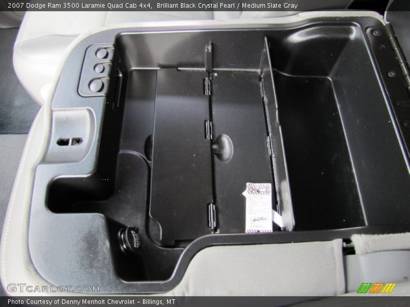 Brilliant Black Crystal Pearl / Medium Slate Gray 2007 Dodge Ram 3500 Laramie Quad Cab 4x4