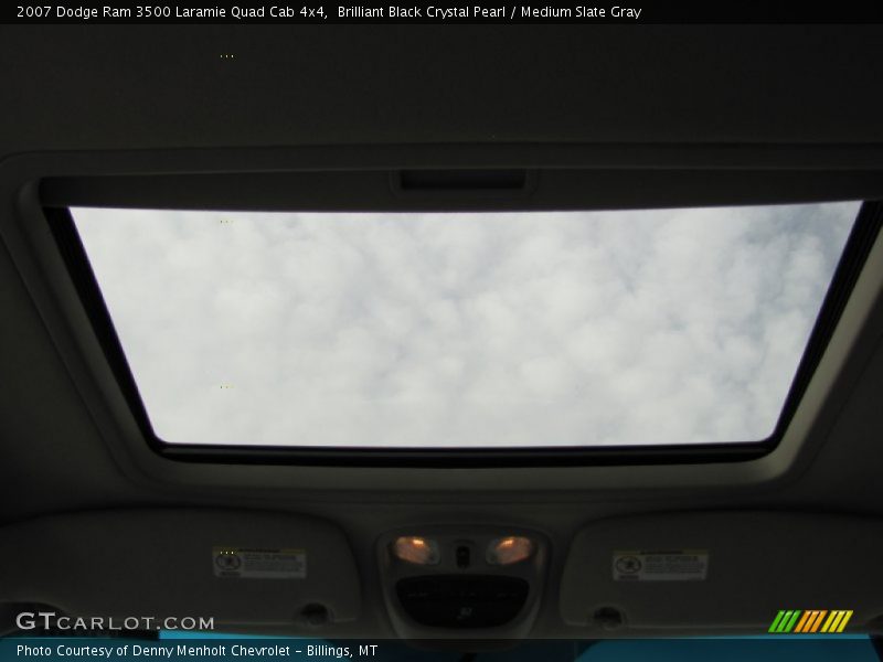 Brilliant Black Crystal Pearl / Medium Slate Gray 2007 Dodge Ram 3500 Laramie Quad Cab 4x4
