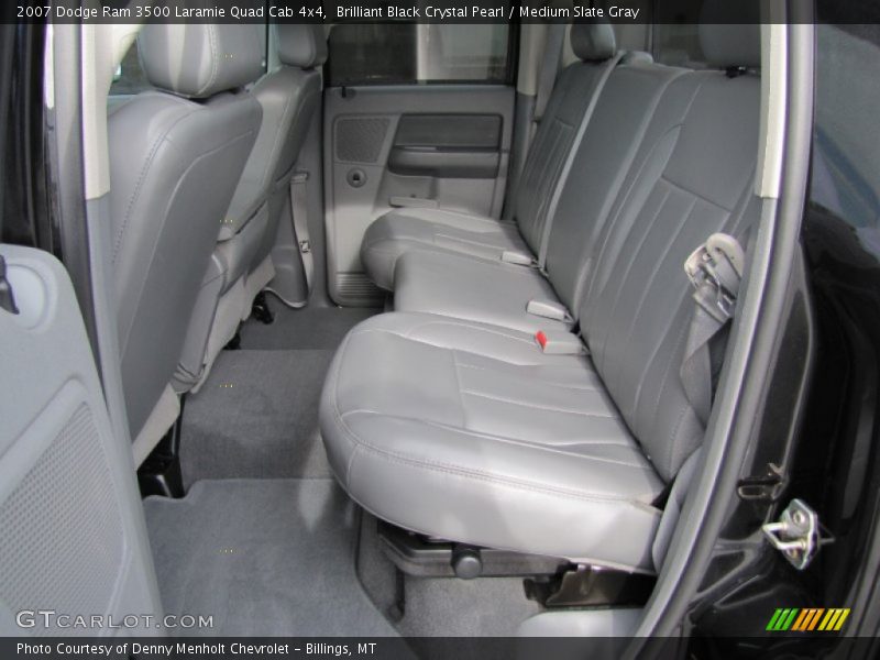 Brilliant Black Crystal Pearl / Medium Slate Gray 2007 Dodge Ram 3500 Laramie Quad Cab 4x4