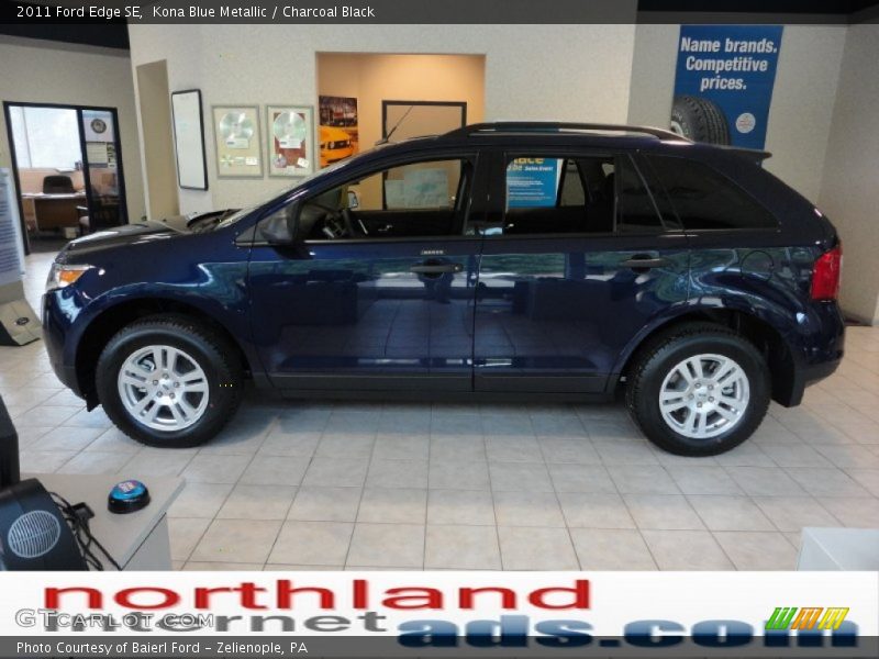Kona Blue Metallic / Charcoal Black 2011 Ford Edge SE