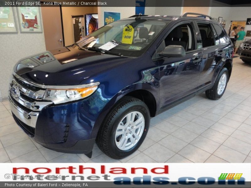 Kona Blue Metallic / Charcoal Black 2011 Ford Edge SE