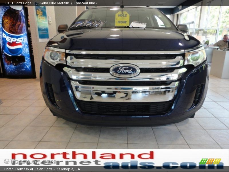 Kona Blue Metallic / Charcoal Black 2011 Ford Edge SE