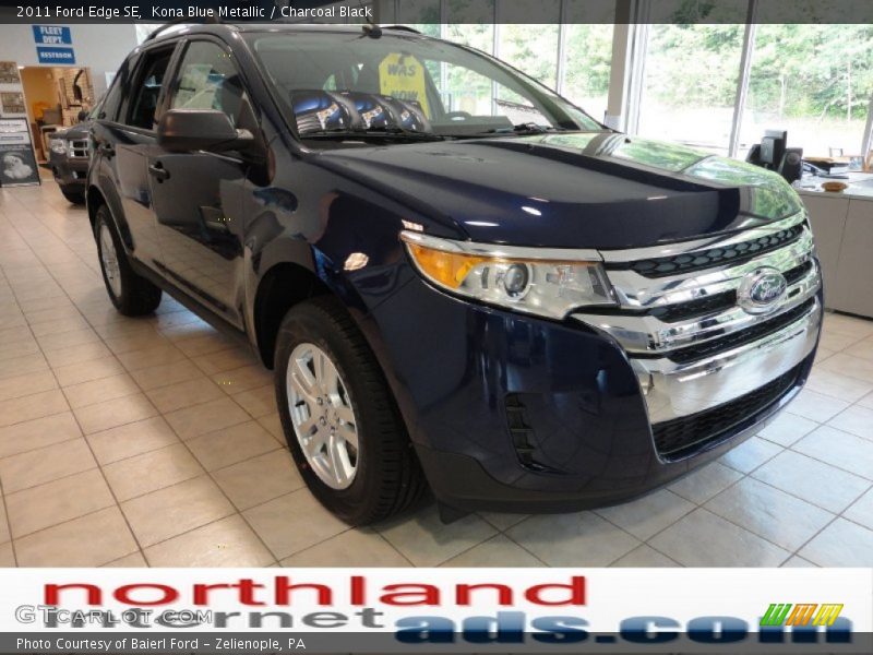 Kona Blue Metallic / Charcoal Black 2011 Ford Edge SE