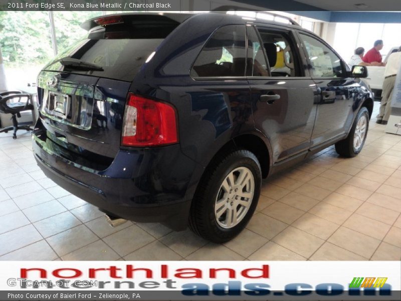 Kona Blue Metallic / Charcoal Black 2011 Ford Edge SE