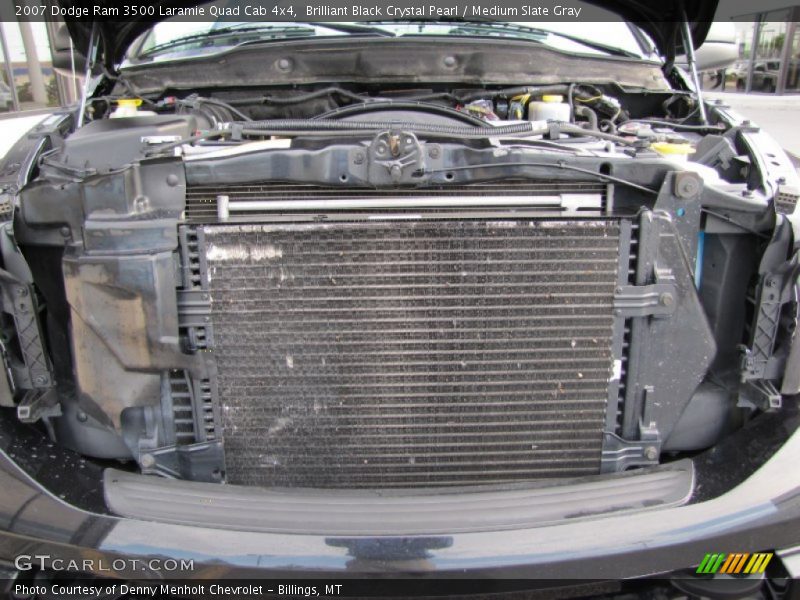 Brilliant Black Crystal Pearl / Medium Slate Gray 2007 Dodge Ram 3500 Laramie Quad Cab 4x4