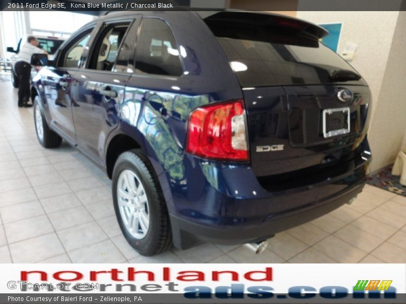 Kona Blue Metallic / Charcoal Black 2011 Ford Edge SE