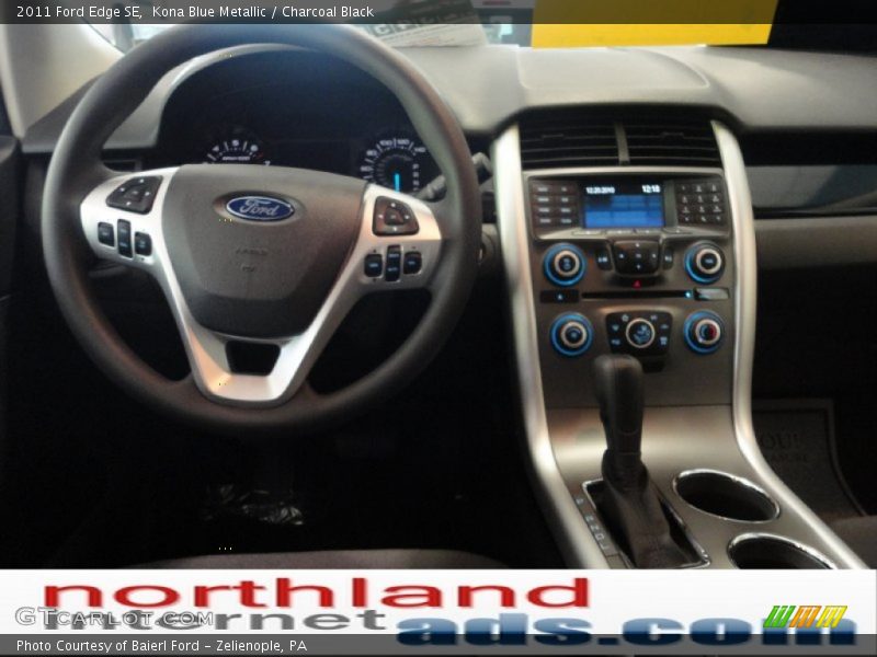 Kona Blue Metallic / Charcoal Black 2011 Ford Edge SE