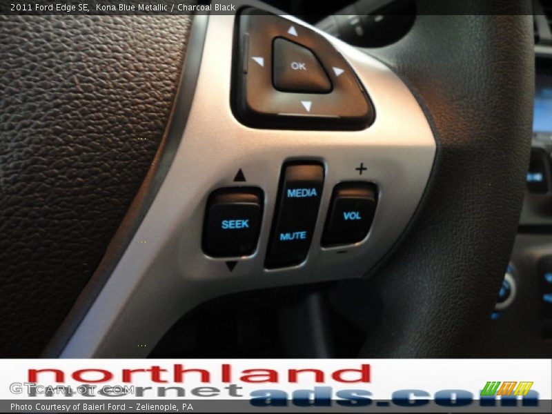 Kona Blue Metallic / Charcoal Black 2011 Ford Edge SE