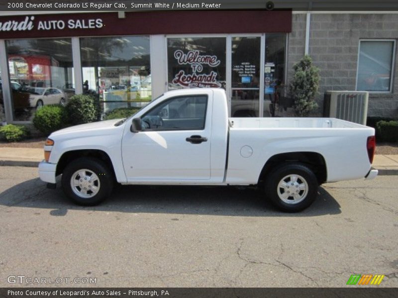 Summit White / Medium Pewter 2008 Chevrolet Colorado LS Regular Cab