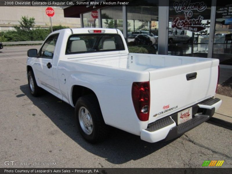 Summit White / Medium Pewter 2008 Chevrolet Colorado LS Regular Cab