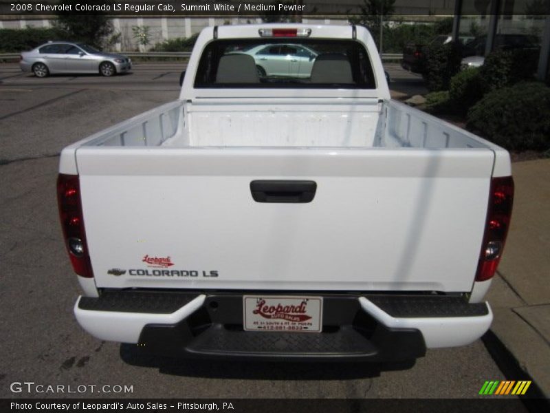 Summit White / Medium Pewter 2008 Chevrolet Colorado LS Regular Cab