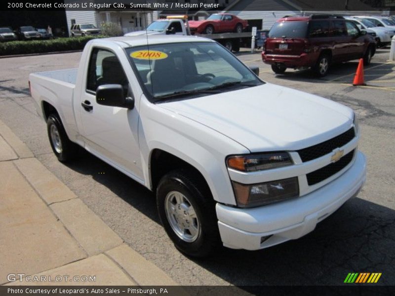 Summit White / Medium Pewter 2008 Chevrolet Colorado LS Regular Cab