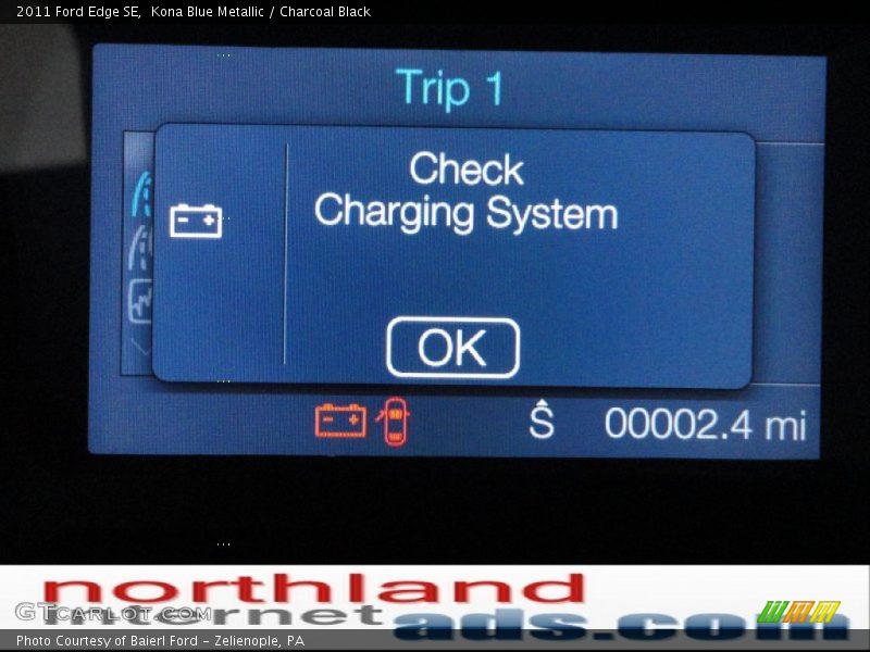 Kona Blue Metallic / Charcoal Black 2011 Ford Edge SE