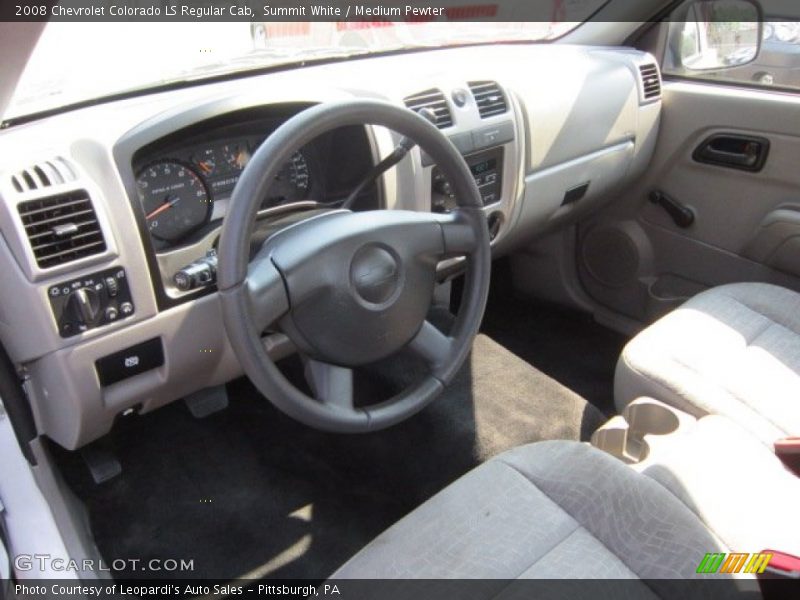 Medium Pewter Interior - 2008 Colorado LS Regular Cab 