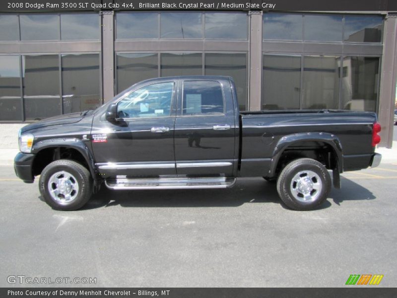  2008 Ram 3500 SLT Quad Cab 4x4 Brilliant Black Crystal Pearl