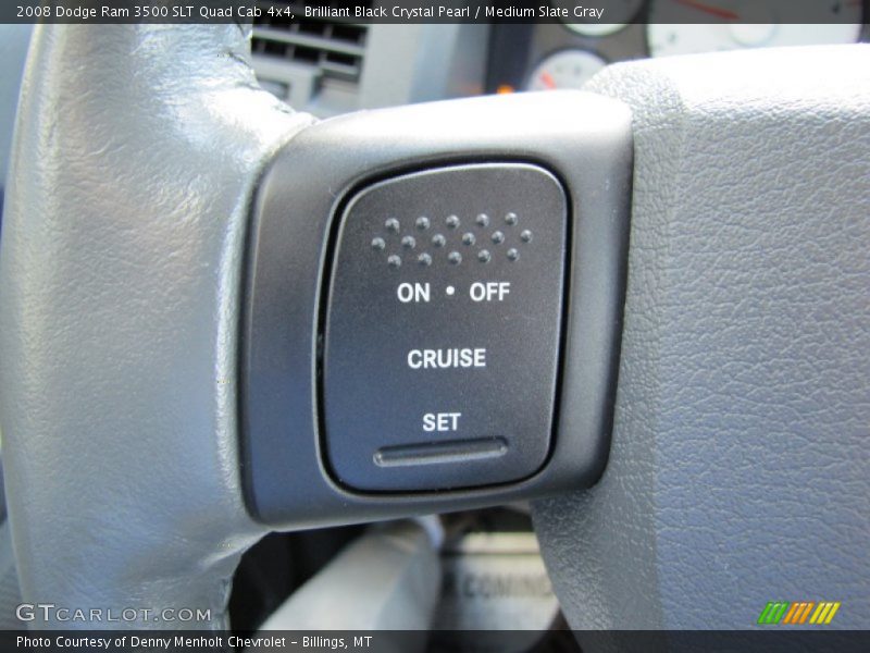 Brilliant Black Crystal Pearl / Medium Slate Gray 2008 Dodge Ram 3500 SLT Quad Cab 4x4