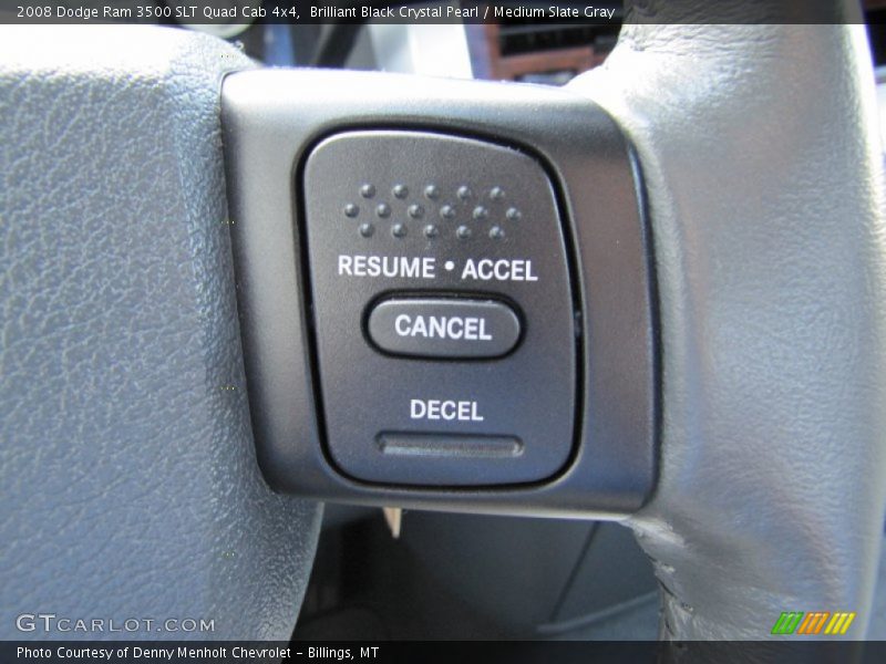 Brilliant Black Crystal Pearl / Medium Slate Gray 2008 Dodge Ram 3500 SLT Quad Cab 4x4