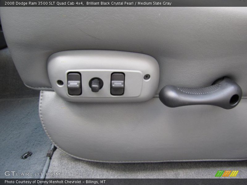 Brilliant Black Crystal Pearl / Medium Slate Gray 2008 Dodge Ram 3500 SLT Quad Cab 4x4