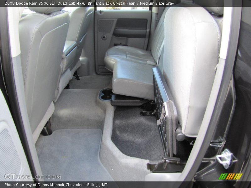 Brilliant Black Crystal Pearl / Medium Slate Gray 2008 Dodge Ram 3500 SLT Quad Cab 4x4