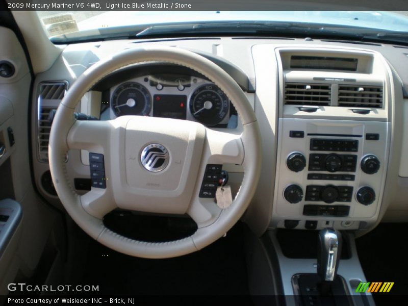 Light Ice Blue Metallic / Stone 2009 Mercury Mariner V6 4WD