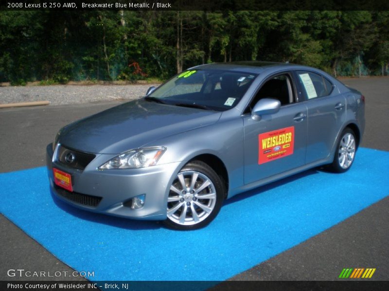 Breakwater Blue Metallic / Black 2008 Lexus IS 250 AWD