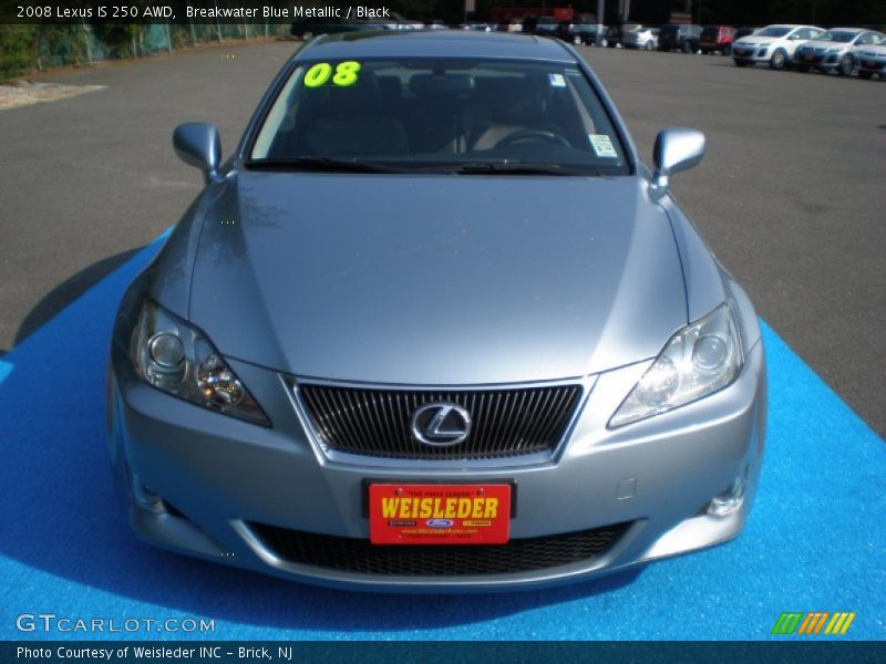 Breakwater Blue Metallic / Black 2008 Lexus IS 250 AWD